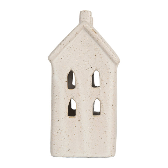 Clayre &amp; Eef | Decoratie Huisje met LED Beige 9x7x15 cm | 6CE2176M