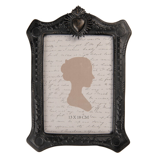 Clayre &amp; Eef | Fotolijst Zwart 18x3x25 cm / 13x18 cm | 2F1239