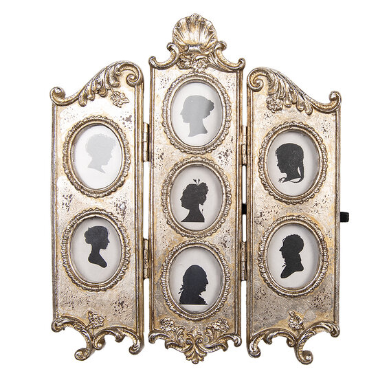 Clayre &amp; Eef | Fotolijst Zilverkleurig 19x2x23 cm / 4x5 cm (7) | 2F1323