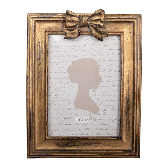 Clayre & Eef | Fotolijst Goudkleurig 16x3x22 cm / 10x15 cm | 2F1344