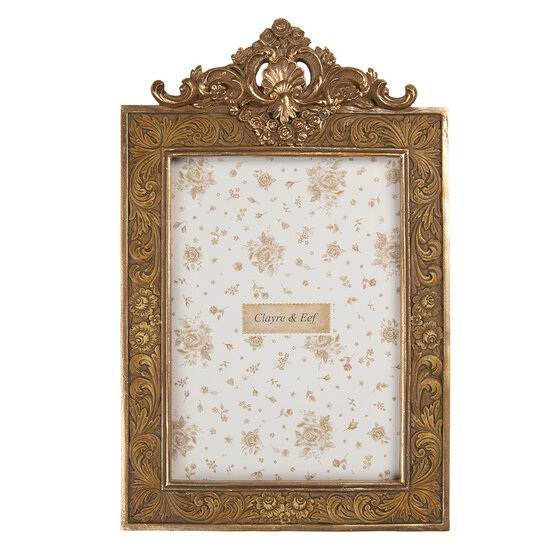 Clayre &amp; Eef | Fotolijst Goudkleurig 17x2x26 cm / 13x18 cm | 2F1349M