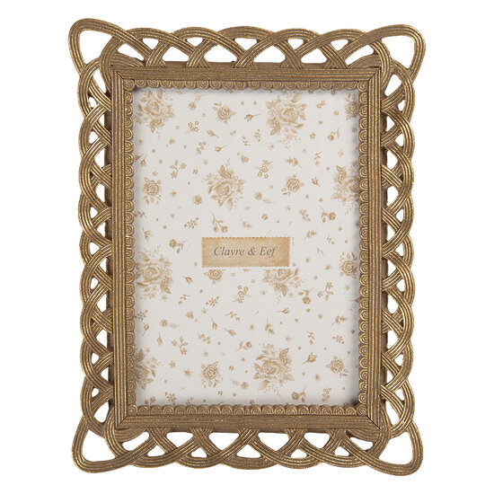 Clayre &amp; Eef | Fotolijst Goudkleurig 18x3x23 cm / 13x18 cm | 2F1350M