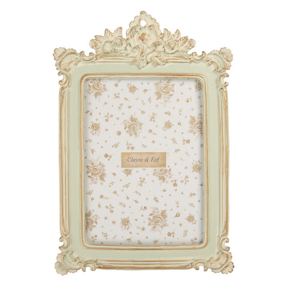 Clayre &amp; Eef | Fotolijst Groen Goudkleurig 18x2x26 cm / 13x18 cm | 2F1361M