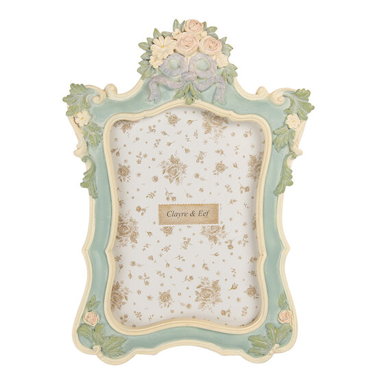 Clayre &amp; Eef | Fotolijst Groen Beige 19x2x26 cm / 13x18 cm | 2F1362M
