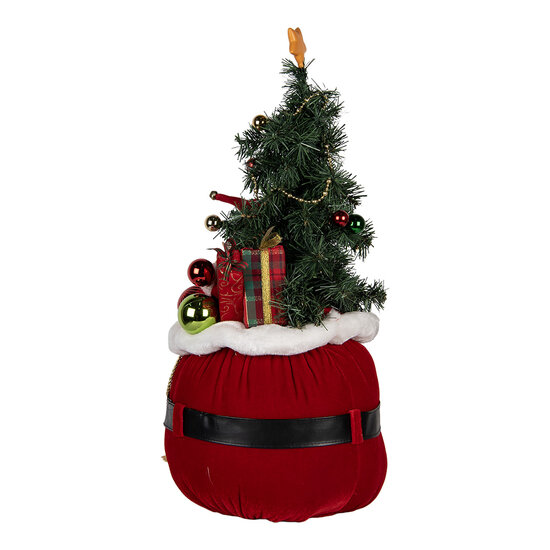 Clayre & Eef | Decoratie Kertboom met LED Rood ø 30x70 cm / 3xAA | 50829