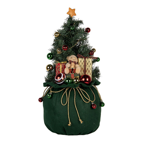 Clayre & Eef | Decoratie Kertboom met LED Groen ø 30x68 cm / 3xAA | 50830
