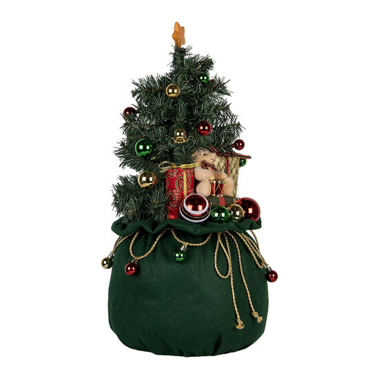 Clayre & Eef | Decoratie Kertboom met LED Groen ø 30x68 cm / 3xAA | 50830
