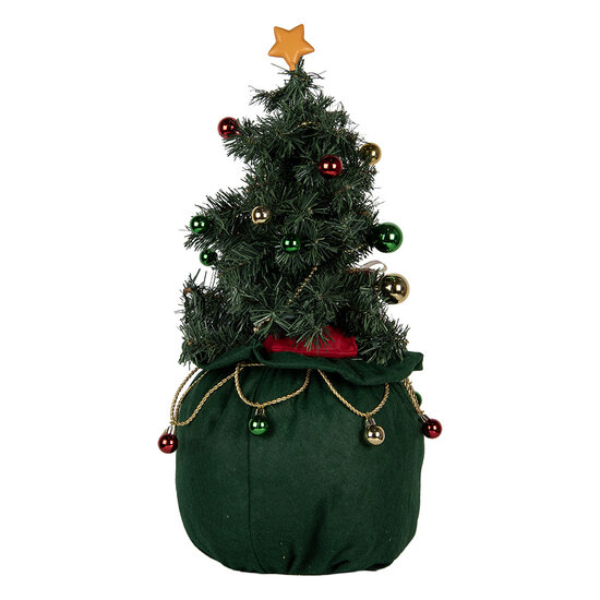 Clayre & Eef | Decoratie Kertboom met LED Groen ø 30x68 cm / 3xAA | 50830
