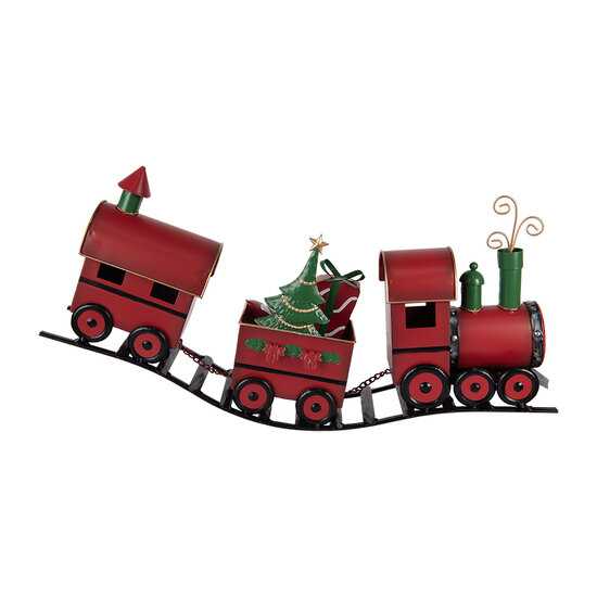Clayre & Eef | Decoratie Trein Rood 63x13x31 cm | 5Y1294