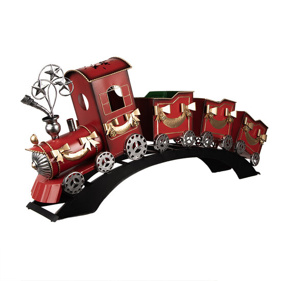 Clayre &amp; Eef | Decoratie Trein Rood 108x18x44 cm | 5Y1303