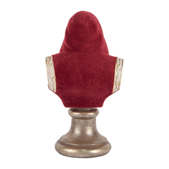 Clayre & Eef | Kerstdecoratie Kerstman Rood Wit 10x9x19 cm | 6PR5538