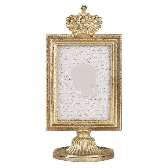 Clayre &amp; Eef | Fotolijst Goudkleurig 9x6x17 cm / 7x9 cm | 2F1242