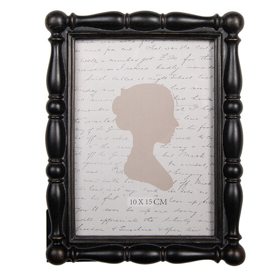 Clayre &amp; Eef | Fotolijst Zwart Bruin 15x2x19 cm / 10x15 cm | 2F1304