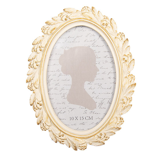 Clayre &amp; Eef | Fotolijst Beige Goudkleurig 15x2x20 cm / 10x15 cm | 2F1313