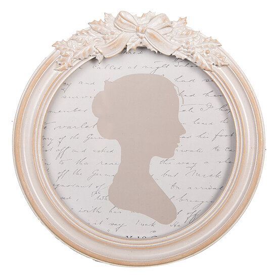 Clayre &amp; Eef | Fotolijst Beige 15x2x16 cm / &oslash; 13 cm | 2F1316