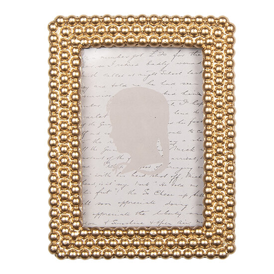 Clayre &amp; Eef | Fotolijst Goudkleurig 9x2x11 cm / 6x9 cm | 2F1329