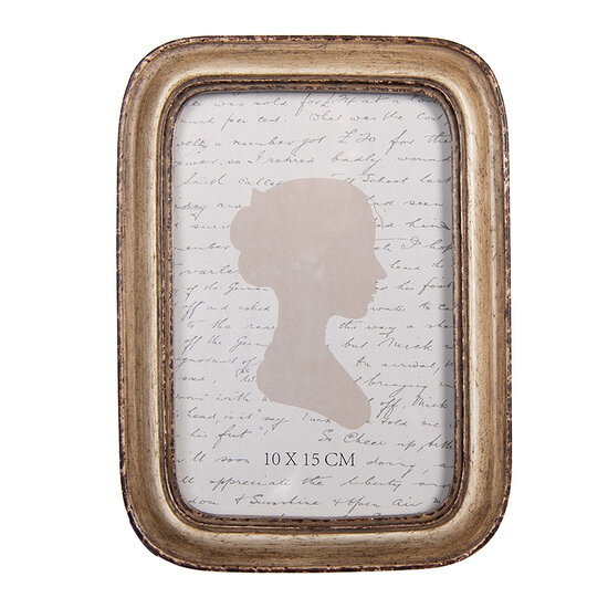 Clayre &amp; Eef | Fotolijst Beige Bruin 14x2x19 cm / 10x15 cm | 2F1335
