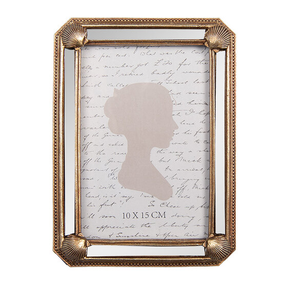 Clayre &amp; Eef | Fotolijst Goudkleurig 13x2x18 cm / 10x15 cm | 2F1342