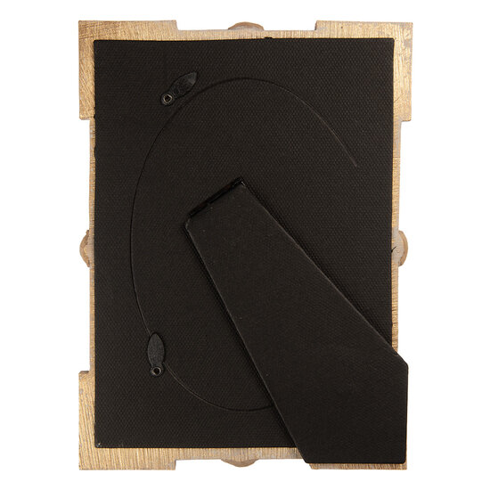 Clayre &amp; Eef | Fotolijst Blauw Goudkleurig 15x2x21 cm / 10x15 cm | 2F1365S