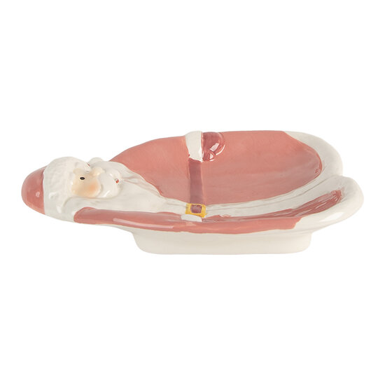 Clayre &amp; Eef | Servies Ontbijtbord Roze Wit 20x16x4 cm | 6CE2213P