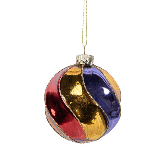 Clayre &amp; Eef | Kerstbal Meerkleurig &oslash; 8x8 cm | 6GL5100