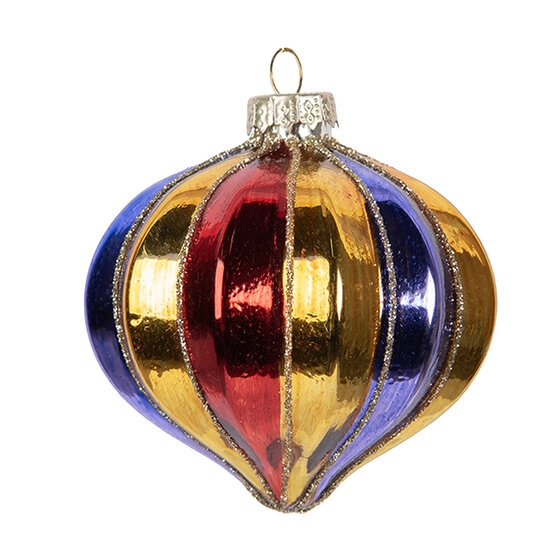 Clayre &amp; Eef | Kerstbal Meerkleurig &oslash; 8x8 cm | 6GL5102