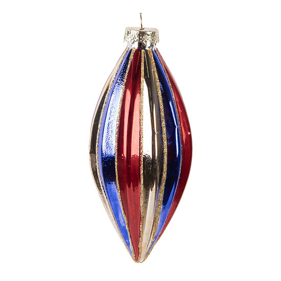 Clayre &amp; Eef | Kerstbal Meerkleurig &oslash; 6x13 cm | 6GL5104