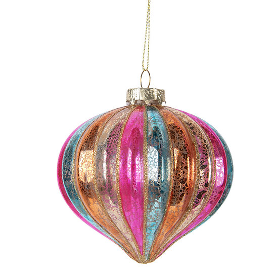 Clayre &amp; Eef | Kerstbal Meerkleurig &oslash; 10x10 cm | 6GL5177