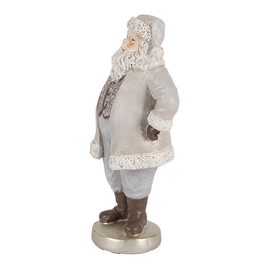 Clayre &amp; Eef | Kerstdecoratie Kerstman Grijs 8x6x15 cm | 6PR5520