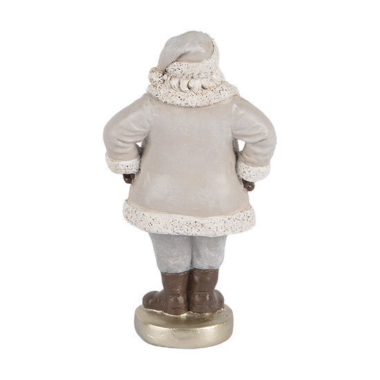 Clayre &amp; Eef | Kerstdecoratie Kerstman Grijs 8x6x15 cm | 6PR5520