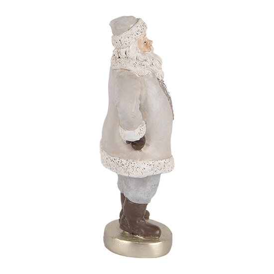 Clayre &amp; Eef | Kerstdecoratie Kerstman Grijs 8x6x15 cm | 6PR5520