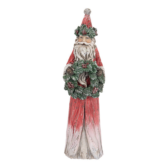 Clayre & Eef | Kerstdecoratie Kerstman Rood Groen 7x6x24 cm | 6PR5527
