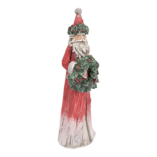 Clayre & Eef | Kerstdecoratie Kerstman Rood Groen 7x6x24 cm | 6PR5527