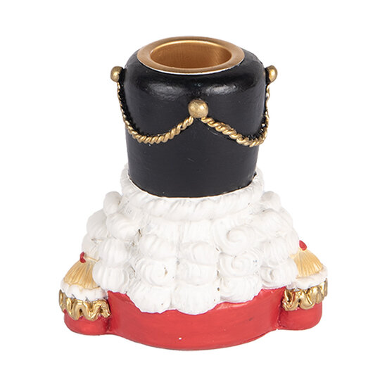 Clayre &amp; Eef | Kandelaar Notenkraker Rood Wit 8x6x9 cm | 6PR5540