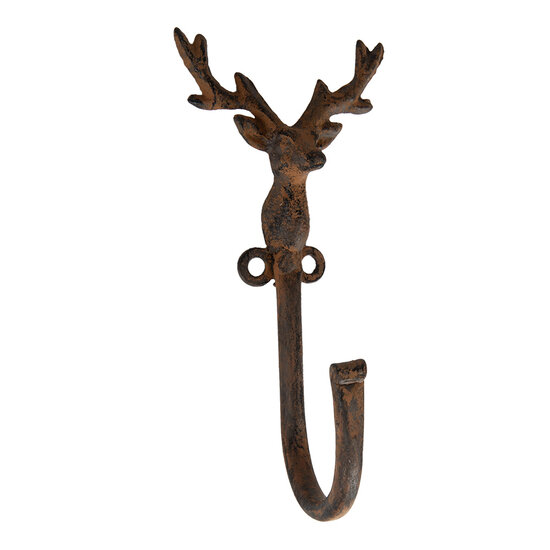 Clayre &amp; Eef | Wandhaak Bruin 8x6x16 cm | 6Y5947