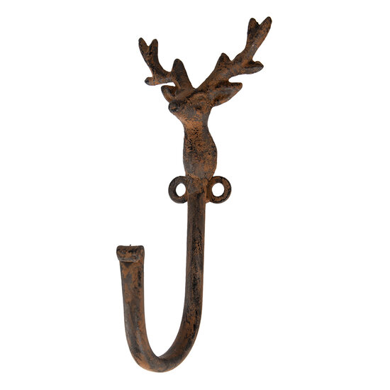 Clayre &amp; Eef | Wandhaak Bruin 8x6x16 cm | 6Y5947
