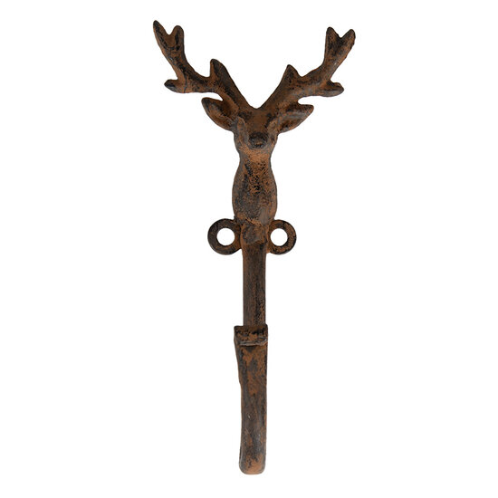 Clayre &amp; Eef | Wandhaak Bruin 8x6x16 cm | 6Y5947