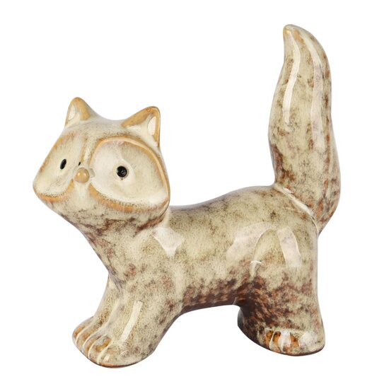 Dekoratief | Vosje staand, beige, porselein, 11x5x11cm | A255104