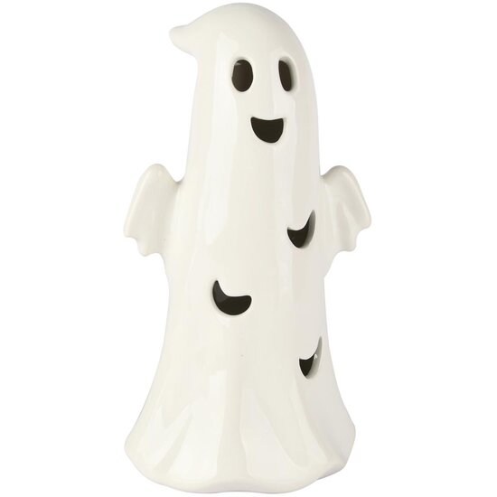 Dekoratief | Spookje, wit, dolomiet, LED, 13x10x23cm | A255374