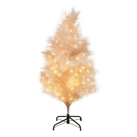 Dekoratief | Decoratieboom &#039;Royal Feathers&#039;, nude, 124 LED, 120cm | A255921