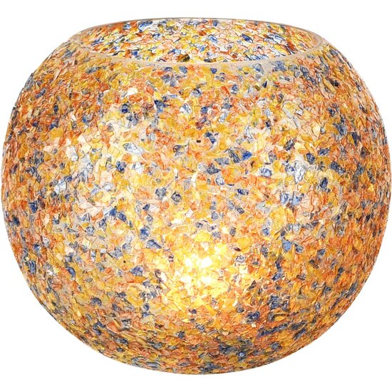 Dekoratief | Theelichthouder 'Multi Madness', glas, 14x14x12cm | A258268