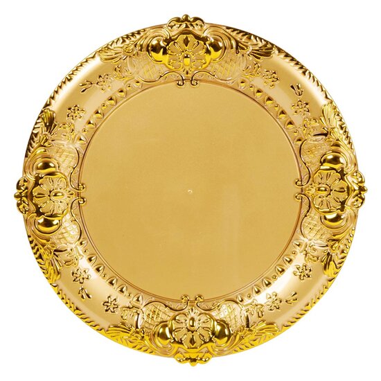 Dekoratief | Deco schaal, goud, PVC, 33x33cm | A259023