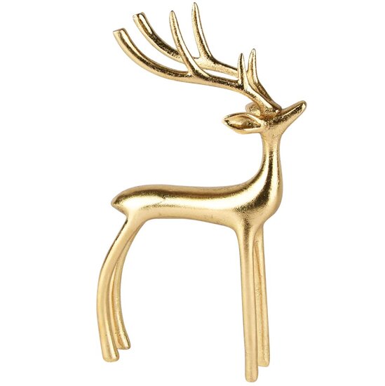 Dekoratief | Hert staand, goud, resina, 13x5x24cm | A255037