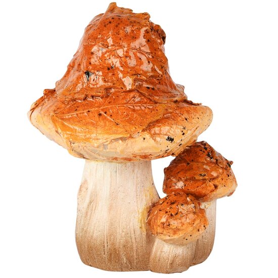 Dekoratief | Trio paddenstoel, oranje, keramiek, 10x9x13cm | A255193