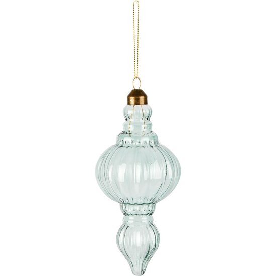 Dekoratief | Hanger ornament, groen, glas, 7x7x16cm | A255496