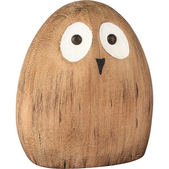Dekoratief | Uiltje 'Hubert', naturel, hout, 13x6x15cm | A255560