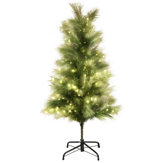Dekoratief | Decoratieboom &#039;Royal Feathers&#039;, groen, 124 LED, 120cm | A255923