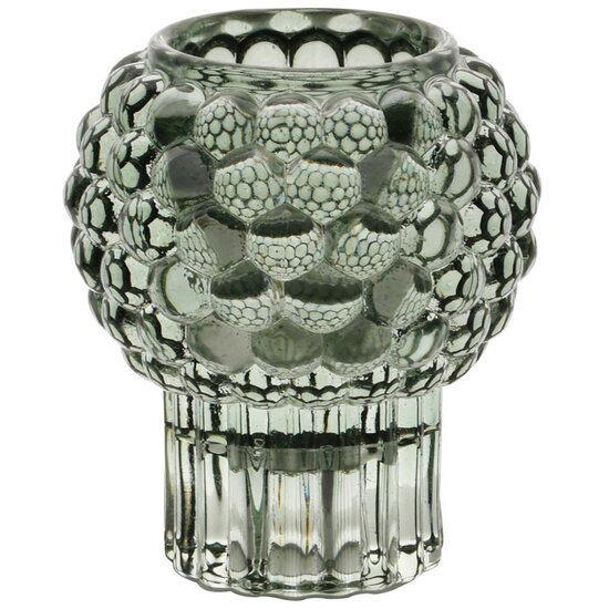 Dekoratief | Theelichthouder op voet &#039;Bulbs&#039;, groen, glas, 8x8x9cm | A255984