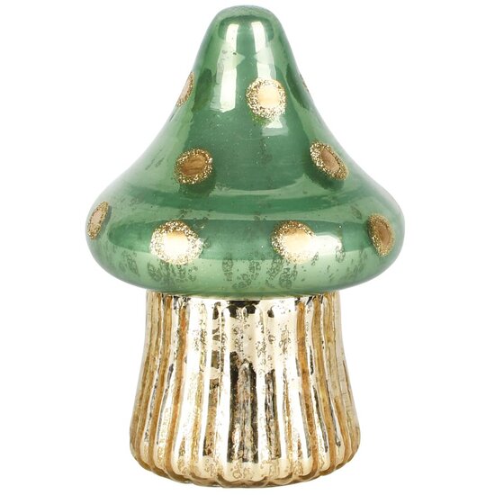 Dekoratief | Paddenstoel geurkaars &#039;Fancy dots&#039;, glas/wax, 11x11x16cm | A258070