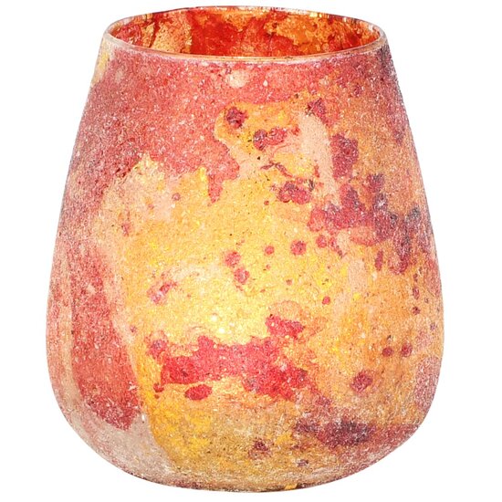 Dekoratief | Theelichthouder 'Sunset Shine', glas, 11x11x12cm | A258260